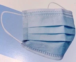 Face Masks Blue - 2000 pcs Disposable Non Medical Dental 3 Ply Earloop - Picture 1 of 12