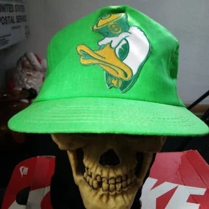 Vintage 90s Oregon Ducks Neon Patch Snap Back Hat - Picture 1 of 6