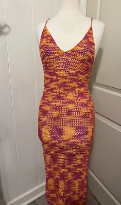 Maxi Vestido Cubrir Acacia $264 Traje de Baño Ipo Berry Rosa Naranja Crochet AGOTADO Foto 1 de 4