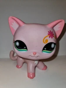 Autentyczny Jumbo 5" Bobblehead Pink Cat Littlest Pet Shop 2008 Rzadki Art Deco LPS - Zdjęcie 1 z 6
