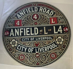 Letrero de placa de pared de aluminio Liverpool City of L4 Anfield Road 197 mm redondo LFC regalo - Imagen 1 de 3