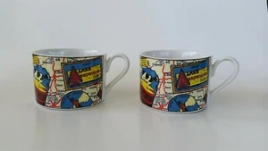 Habitat Americana American Roadside by Omnibus Set of 2 Mugs Maps Attractions - Picture 1 of 6