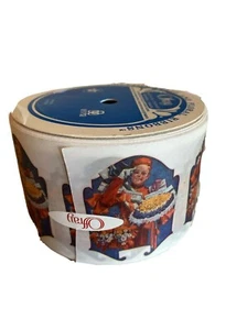 Offray Christmas Holiday Ribbon Saturday Evening Post 25 yds Old New Stock - Picture 1 of 8