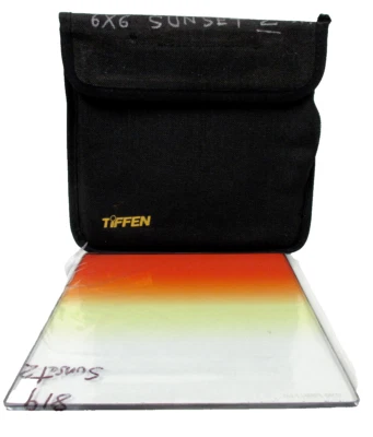 Tiffen 6.6x6.6" Sunset 2 Graduated Glass Filter Soft Grad MFR #6666CGSUN2 - Image 1 of 4