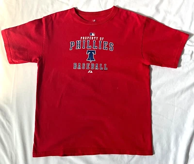 Camiseta roja grande vintage Property of Philadelphia Phillies para niños Foto 1 de 4