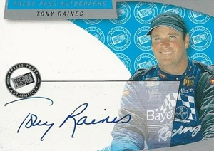 2002 Press Pass Tony Raines AUTO ROY Matt Kenseth - Picture 1 of 2