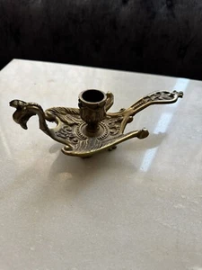 Vintage Brass Peacock Candle Holder - Picture 1 of 5
