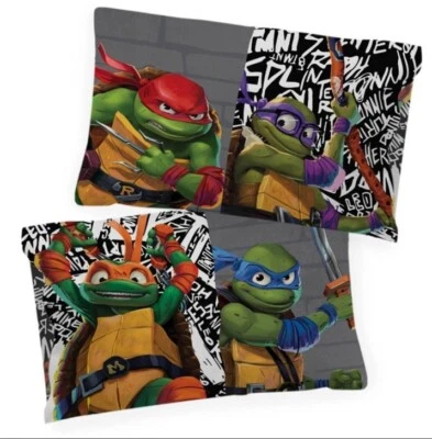 Teenage Mutant Ninja Turtles TMNT One Standard Pillowcase Reversible Boys Bed - Изображение 1 из 4