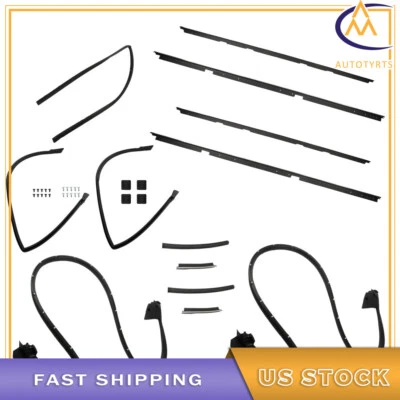 Complete Weatherstripping Seal Kit For El Camino Caballero 1978-1986 1987 17Pcs - Image 1 of 4