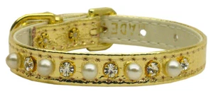 STRASS XS HUNDEHALSBAND HAUSTIER Welpe Perle Juwel Kristallbling! ~ SIEHE GRÖSSTABELLE - Bild 1 von 28