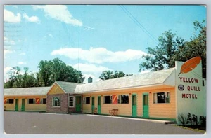 Yellow Quill Motel, Portage la Prairie Manitoba, Vintage 1959 Chrome Postcard - Picture 1 of 2