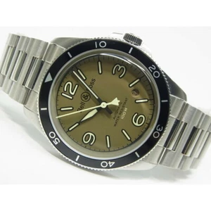 BELL & ROSS BR V2-92 MILITARY GREEN BRV292-MKA-ST/SST MEN'S AUTOMATIC SIZE 41MM - Picture 1 of 19