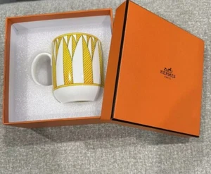 Hermes Paris Mug Cup Soleil d'Hermes Porcelain Tableware W/BOX - Picture 1 of 6