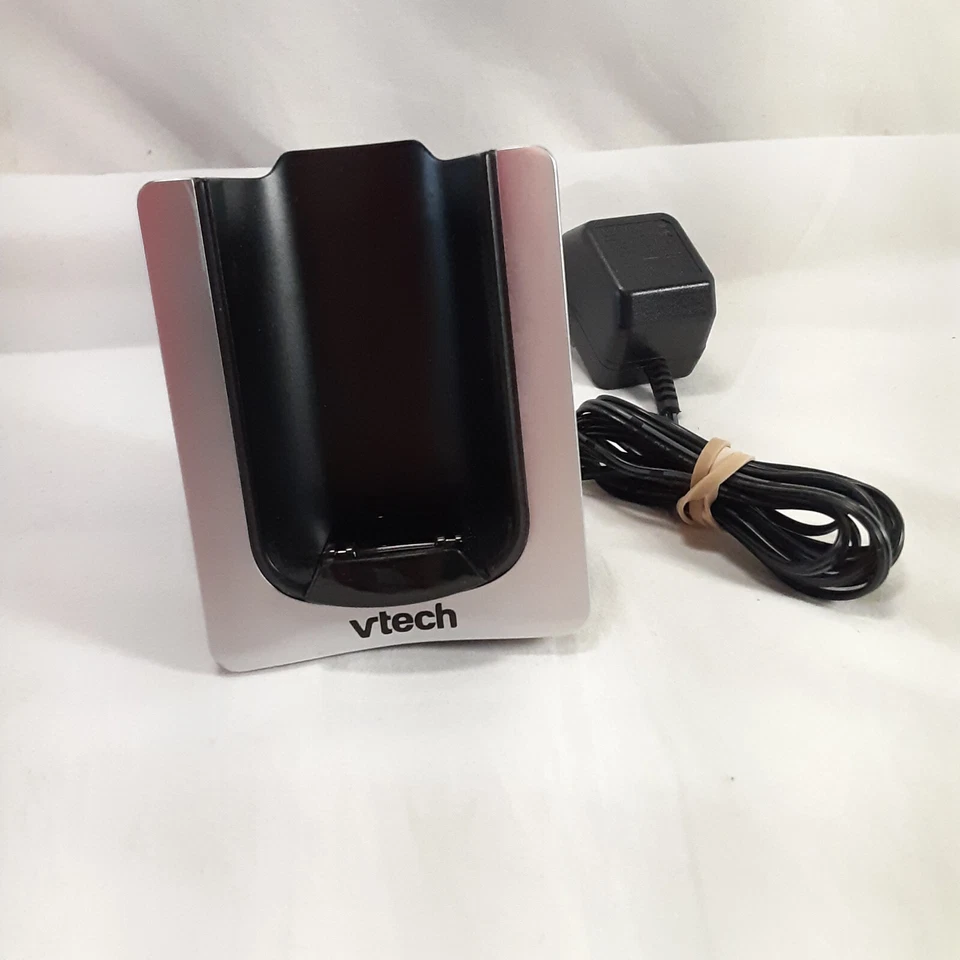Vtech Cordless Telephone Base with AC 6V Adaptor U060030A12V Black and Silver - Image 1 of 4