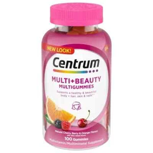 Centrum MULTI+BEAUTY Multi-Gummis, natürliche Kirsche, Beere & Orange, 100 Ct - Bild 1 von 2