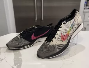 Nike Flyknit Racer Be True White Black Multi Rare 902366-100 - Mens Size 13 - Picture 1 of 8