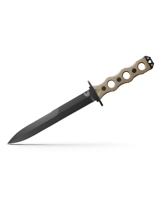 Benchmade 185BK-1 Fixed Blade Plain Edge G-10 Black 7.11" Knife - Image 1 of 4