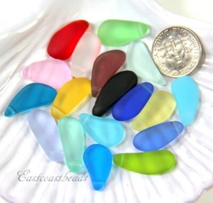 Cuentas colgantes de gota de forma libre, Sm.8x21 mm., acabado mate, ELIGES COLOR, 10 piezas - Imagen 1 de 3