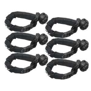 6 Pack Soft Shackle Rope Synthetic Tow Recovery Strap 56000LBS Breaking Power - Picture 1 of 8