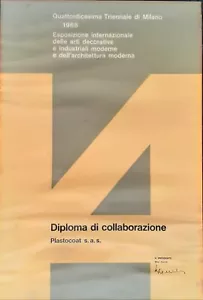 diploma 14° Triennale di Milano 1968 - Foto 1 di 1