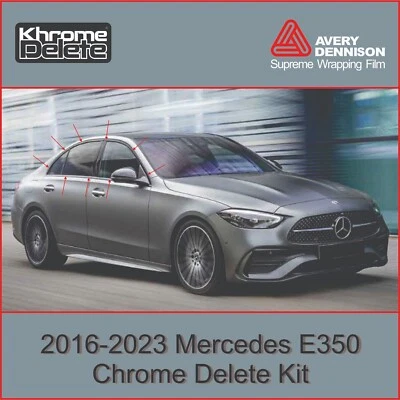 Superposición de vinilo de eliminación de cromo para Mercedes Clase E 2016-2023 (W213) negro brillante Foto 1 de 3
