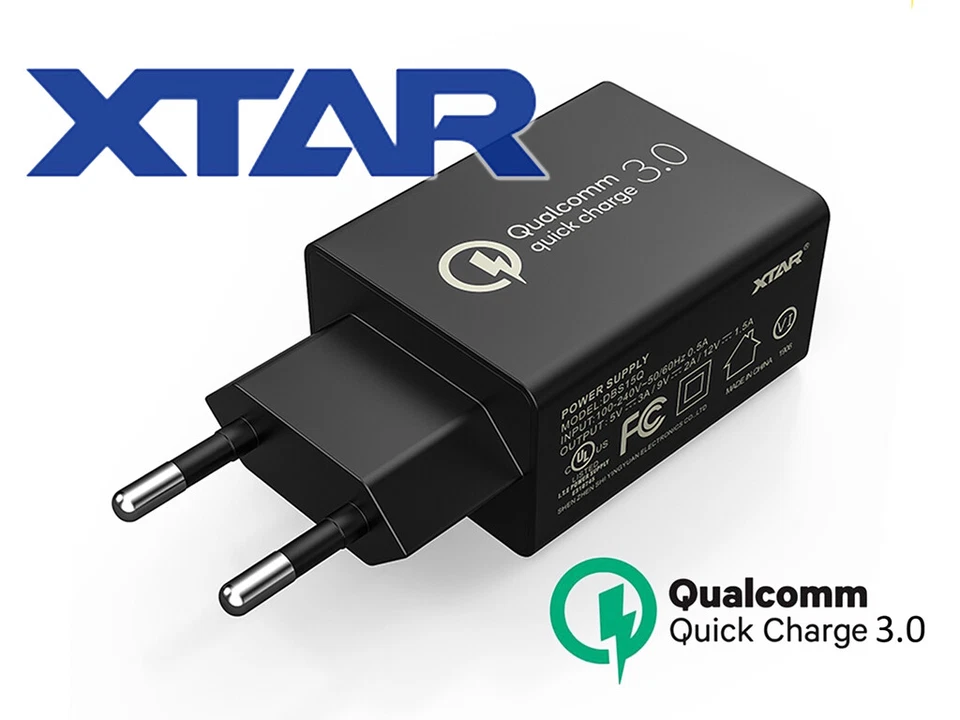 USB-Netzteil QC3.0 5V⎓3A/9V⎓2A/12V⎓1,5A XTAR DBS15Q Quick Charge 18W - Bild 1 von 1