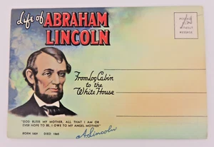 Das Leben von Abraham Lincoln Vom Blockhaus zum Weißen Haus Postkarte ausklappbar - Bild 1 von 5