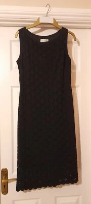 Ronni Nicole Soft Lace Black Sleeveless Dress Size 12 With O So Slim Lining - Image 1 of 4