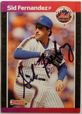 Sid Fernandez 1989 Donruss On-Card Hand Signed Autograph #471 All-Star