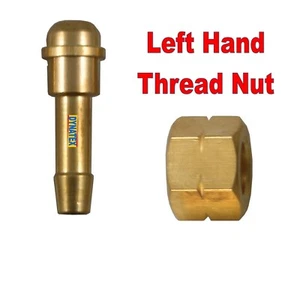 LPG Gas Hose Regulator Propane Bottle 6mm Tail, Nut LH For BBQ, Heater Connector - Picture 1 of 5