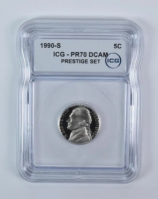 1990-S Jefferson Nickel Prestige Set PR70 DCAM ICG *4785 - Image 1 of 4