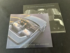 Brochure tabella colori Mercedes 1991 350SDL 560 SEC SEL 300 E SL 500SL catalogo giri - Foto 1 di 8