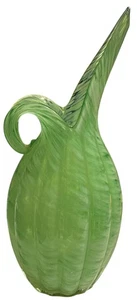 Jarra de cristal de Murano vintage con patrón de remolino verde y blanco mezclado - Imagen 1 de 8