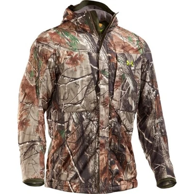 NWT Mens Under Armour Gunpowder Realtree AP Camo Hooded Jacket Medium - Image 1 of 4