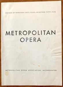 Playbill Metropolitan Opera Sept 29, 1954: CARMEN Opera Music by Georges Bizet - Picture 1 of 2