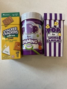 Learning  Word Games Pop For Word Families Pop For Rhyming Stacker cracker - Picture 1 of 3