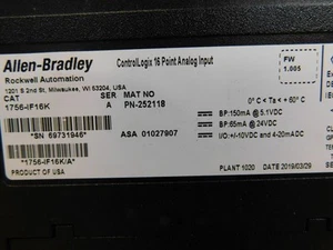 New Allen Bradley 1756-IF16K Free Shipping New in Box New Factory Sealed PLC US - Afbeelding 1 van 3