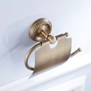 Accesorios de baño toallero de mano de latón papel higiénico de bronce único - Imagen 1 de 11