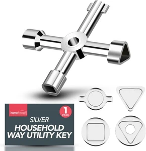 Llave utilitaria de 4 vías - Radiador, medidor de gas y medidor eléctrico caja herramienta de acceso - Imagen 1 de 9
