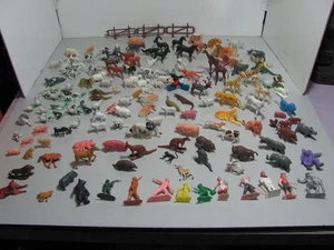 Vintage Plastic Farm & Zoo Animals And More Huge Mixed Lot 150 Pieces As Shown - Picture 1 of 14