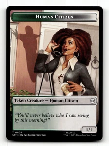 MTG - Human Citizen   Treasure Double-Sided Token - Marvel's Spider-Man - Picture 1 of 2
