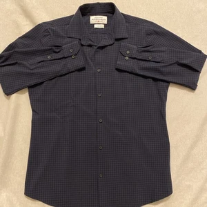 Mizzen + Main Leeward Trim Fit Blue Black Mens XL  Performance L/S shirt - Picture 1 of 5
