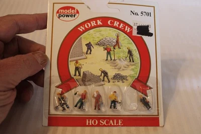 HO Scale Model Power, Work Crew, Figures Package of 5 #5701 - Image 1 of 3