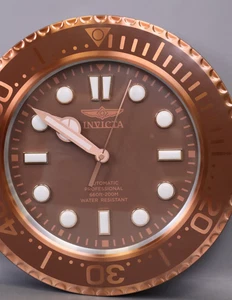 INVICTA Pro Diver Stainless Steel Wall Clock Brown - Picture 1 of 4