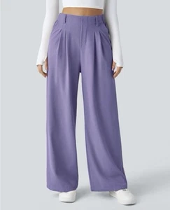 NWT Halara Flex™ High Waisted Side Pocket Wide Leg Waffle Work Pants Size Small - Picture 1 of 8