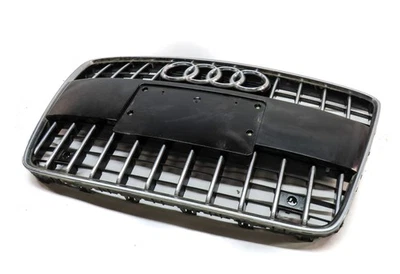 2010-2015 AUDI Q7 (4L) GRADE DIANTEIRA PRINCIPAL DO CAPÔ CENTRAL ACABAMENTO DE VENTILAÇÃO DE AR (PRETO) - Imagem 1 de 4