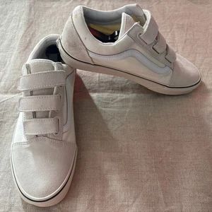 Unisex Vans Old Skool Suede Skate Shoes w/Hook & Loop Straps - Marshmallow, 9.5M - Picture 1 of 5