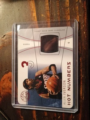 2003-2004 Flair Final Edition Allen Iverson Game Worn Jersey Card Red #11/18 - Image 1 of 4