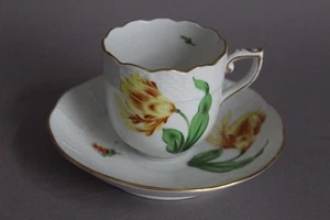 Herend Kitty Gelb Espresso Mokkatasse mit Untertasse 709 KY - Picture 1 of 7