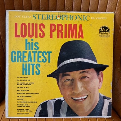 LOUIS PRIMA HIS GREATEST HITS STEREO VINYL LP RECORD ALBUM PLAY TESTED DOT 25262 - Image 1 of 4
